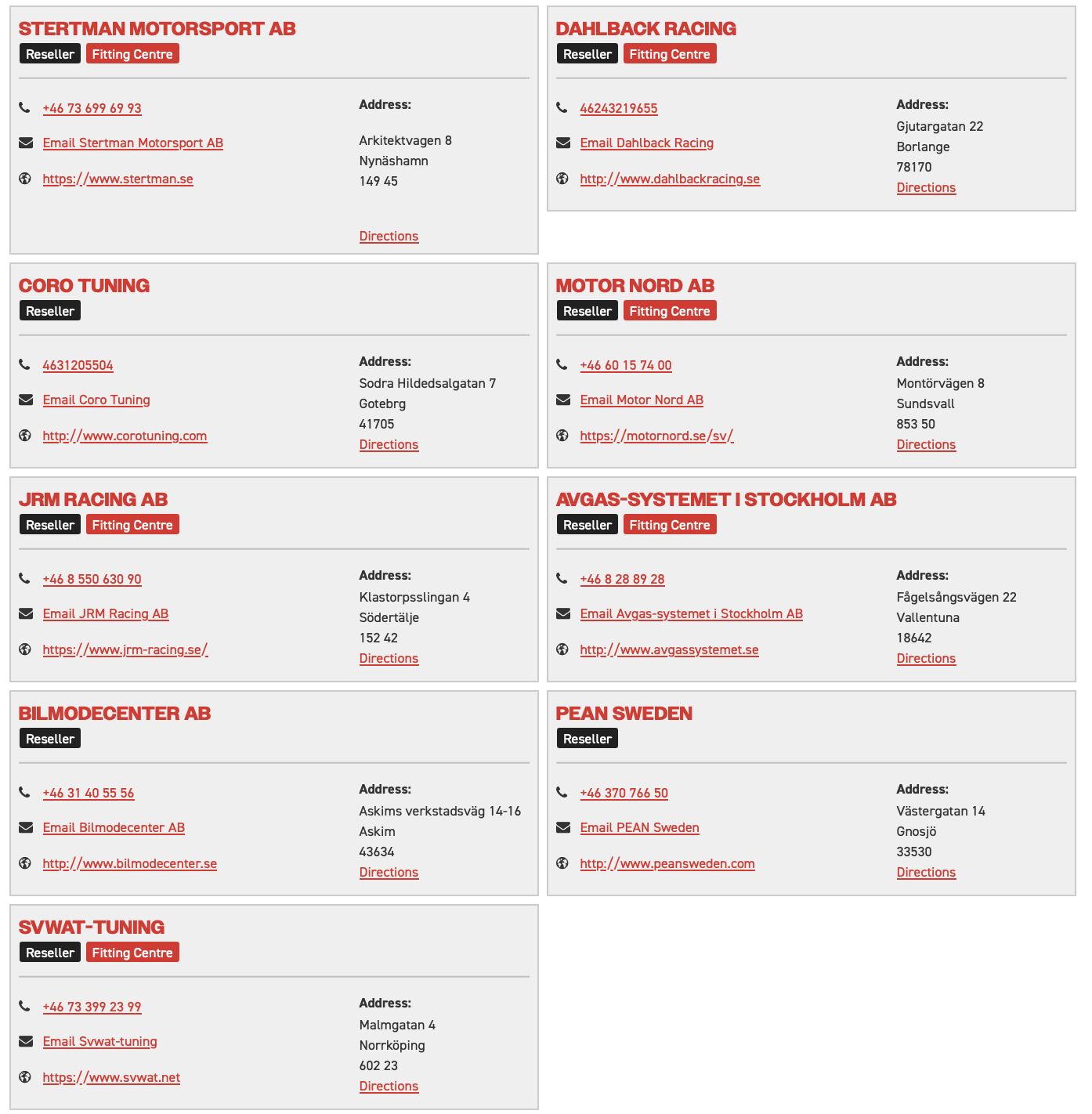 Milltek återförsäljare Sverige